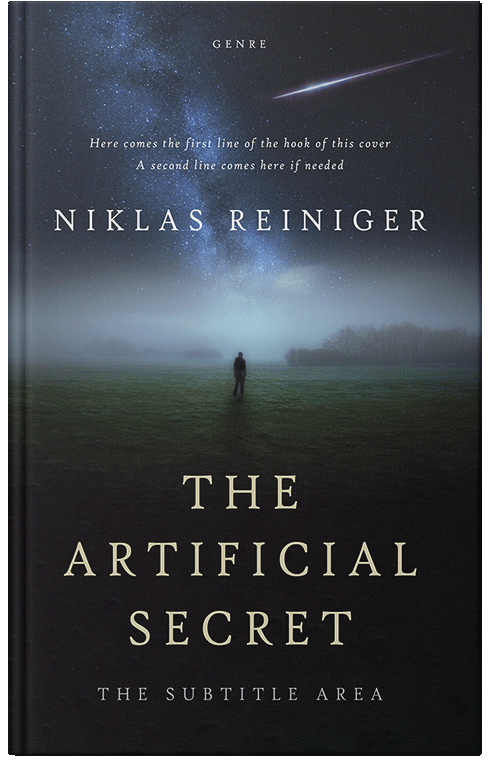 Front view of Premade Horror Book Cover - Shark