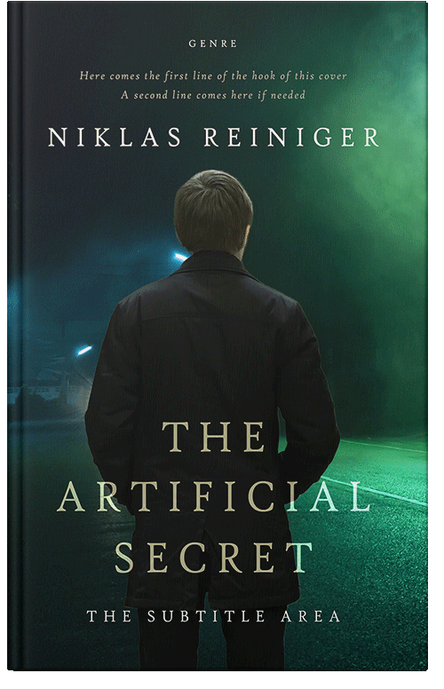 Front view of Premade Mystery & Thriller & Suspense Book Cover - Black Bean