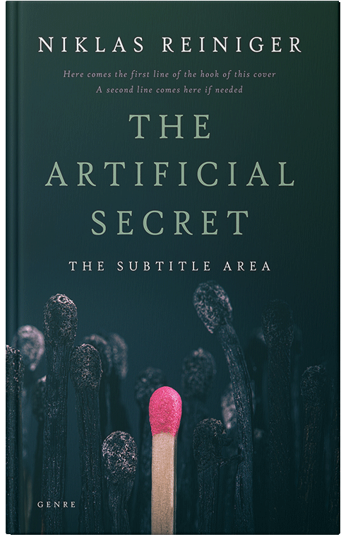 Front view of Premade Apocalyptica Book Cover - Bottle Green