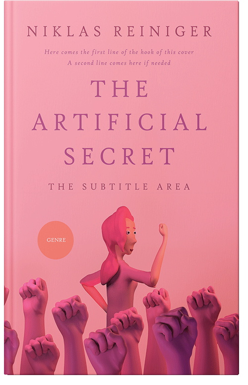 Front view of Premade Politics & Law & Society Book Cover - Sweet Pink