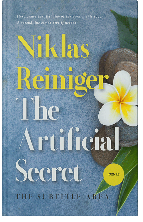 Front view of Premade Health & Dieting & Fitness Book Cover - Bermuda Gray