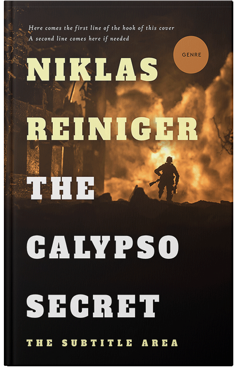 Front view of Premade Action & Adventure Book Cover - Graphite