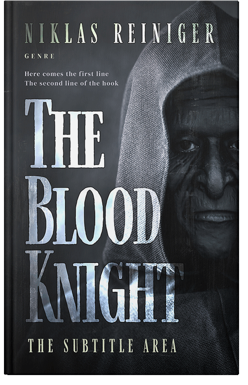 Front view of Premade Horror Book Cover - Shark