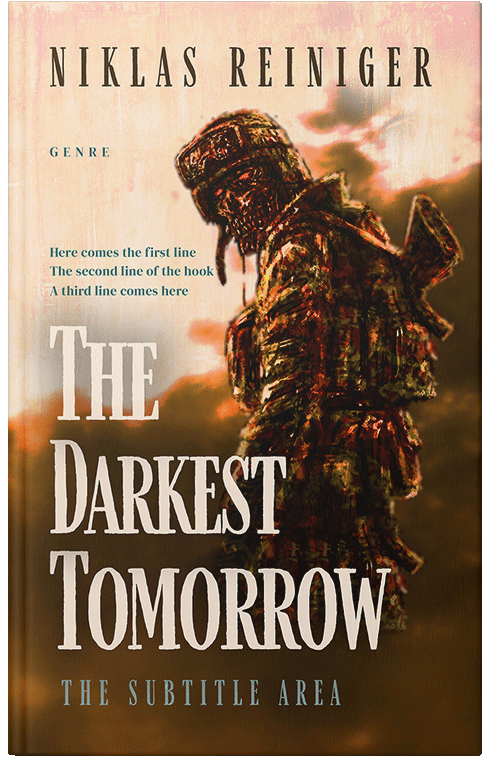 Front view of Premade Apocalyptica Book Cover - Wheat