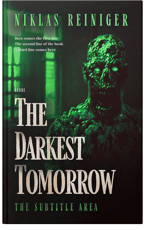 Front view of Premade Horror Book Cover - Hunter Green