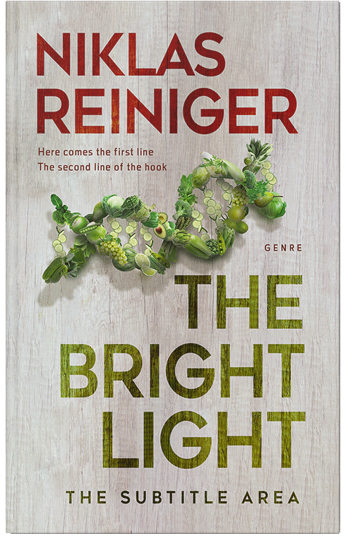 Front view of Premade Cookbooks & Food & Wine Book Cover - Swirl