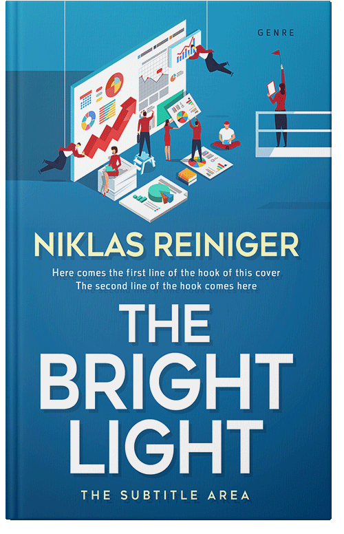 Front view of Premade Business Book Cover - Blue Chill