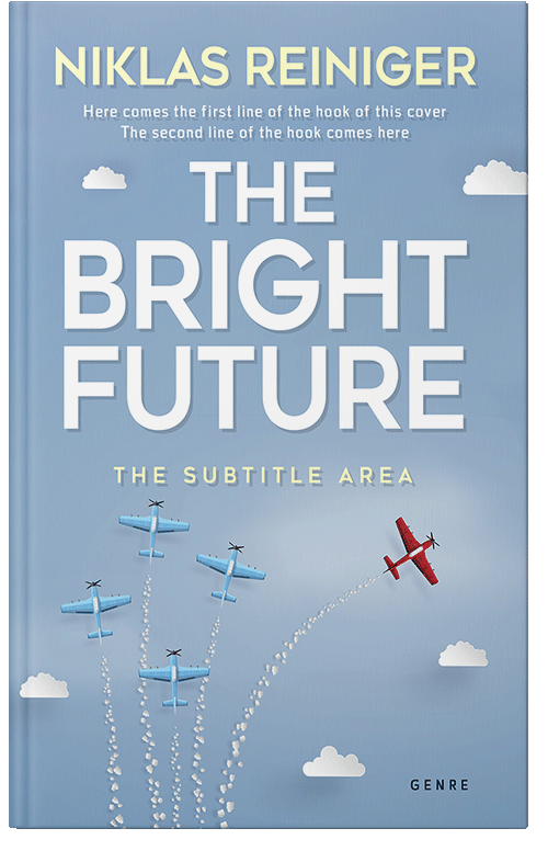 Front view of Premade Business Book Cover - Rock Blue