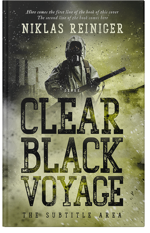 Front view of Premade Apocalyptica Book Cover - Swamp Green