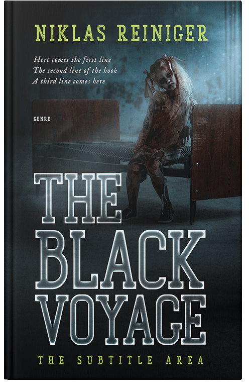 Front view of Premade Horror Book Cover - Shark