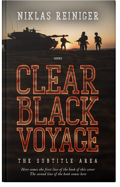 Front view of Premade Action & Adventure Book Cover - Whiskey