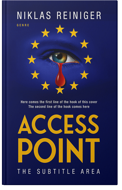 Front view of Premade Politics & Law & Society Book Cover - Gulf Blue