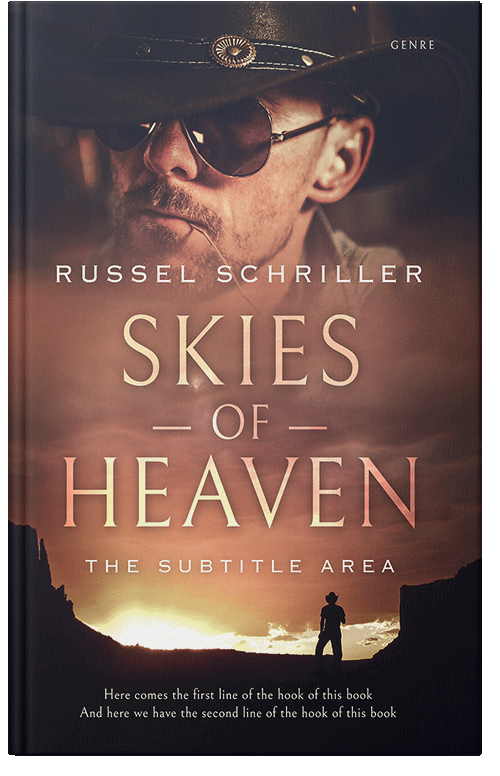 Front view of Premade Action & Adventure Book Cover - Cocoa Brown