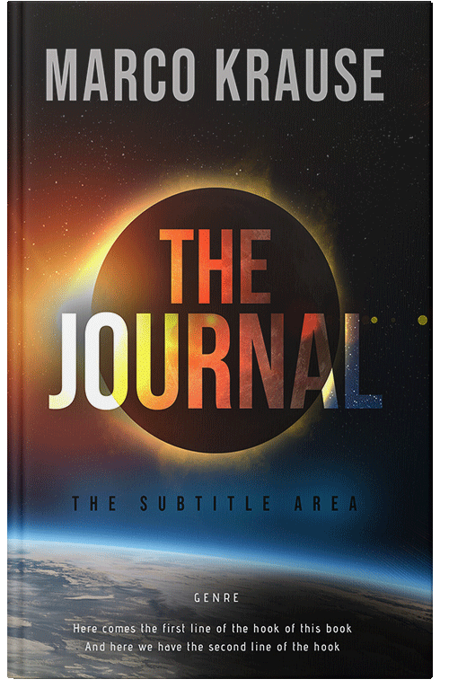 Front view of Premade Science Fiction Book Cover - Antique Brass