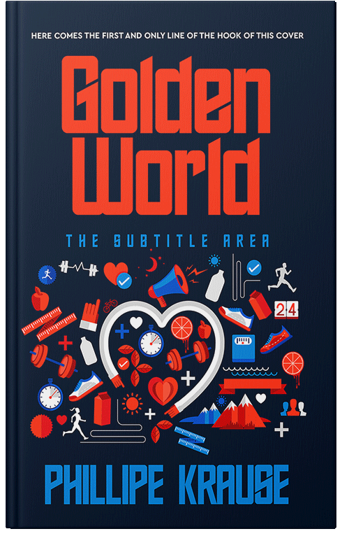 Front view of Premade Health & Mind & Body Book Cover - Black Pearl