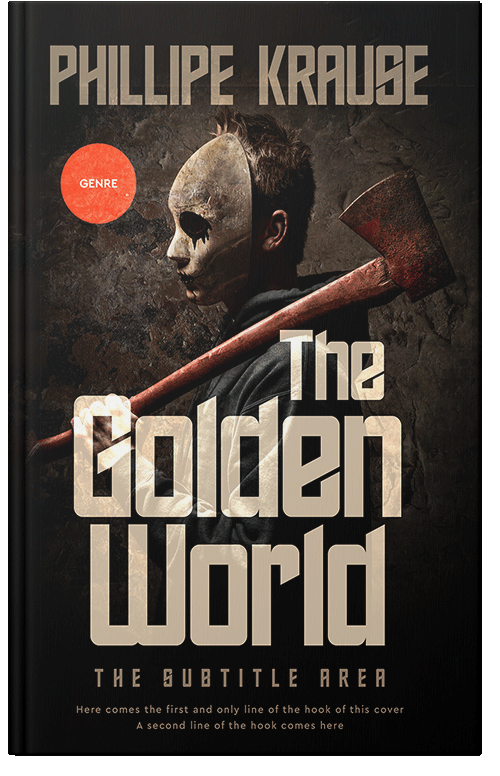 Front view of Premade Horror Book Cover - Oil