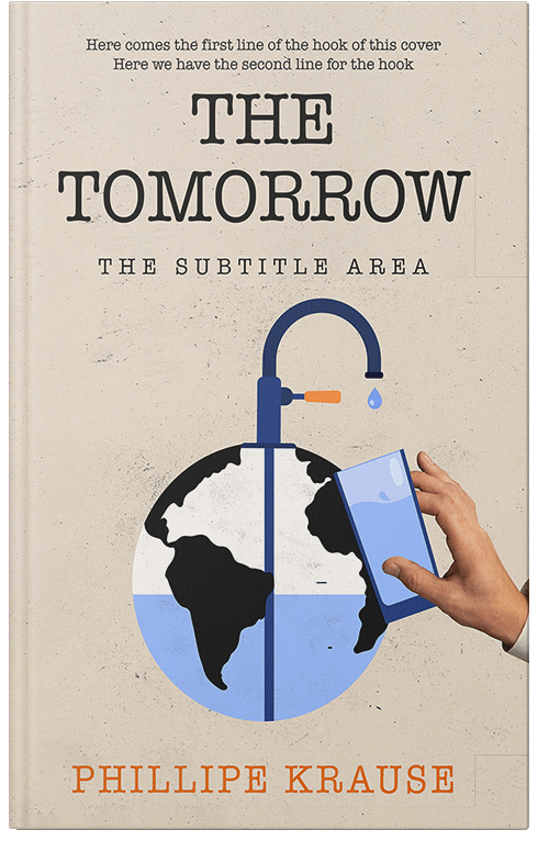 Front view of Premade Abstract Book Cover - Pearl Bush