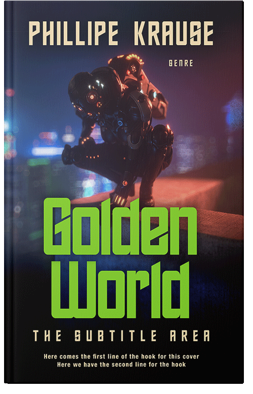 Front view of Premade Apocalyptica Book Cover - Steel Gray