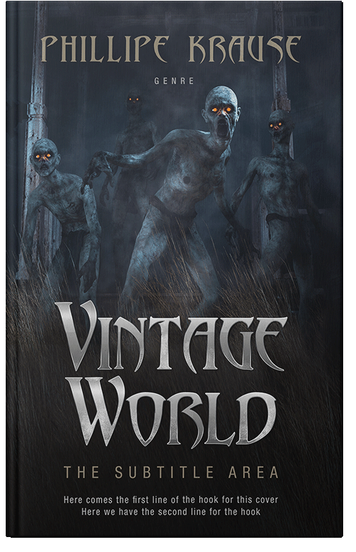 Front view of Premade Apocalyptica Book Cover - Shark