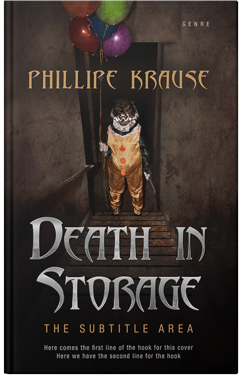 Front view of Premade Horror Book Cover - Oil