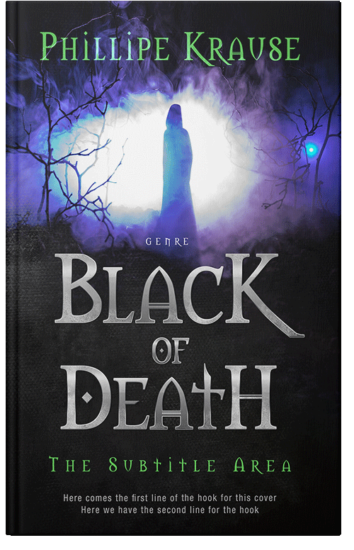 Front view of Premade Horror Book Cover - French Gray