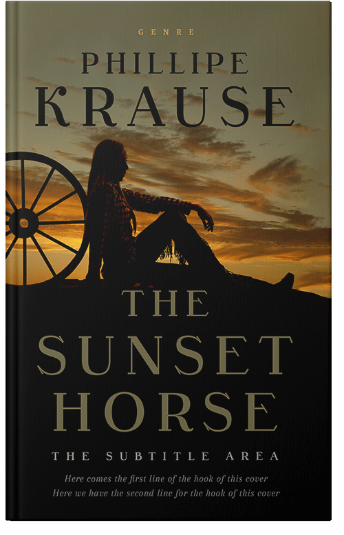 Front view of Premade Western Book Cover - Luxor Gold