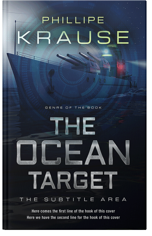 Front view of Premade Action & Adventure Book Cover - Ebony