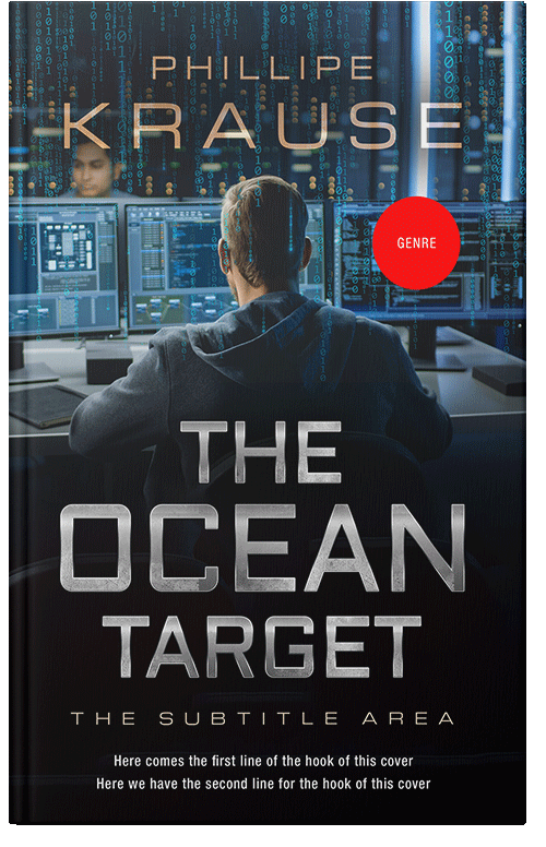 Front view of Premade Action & Adventure Book Cover - Ebony