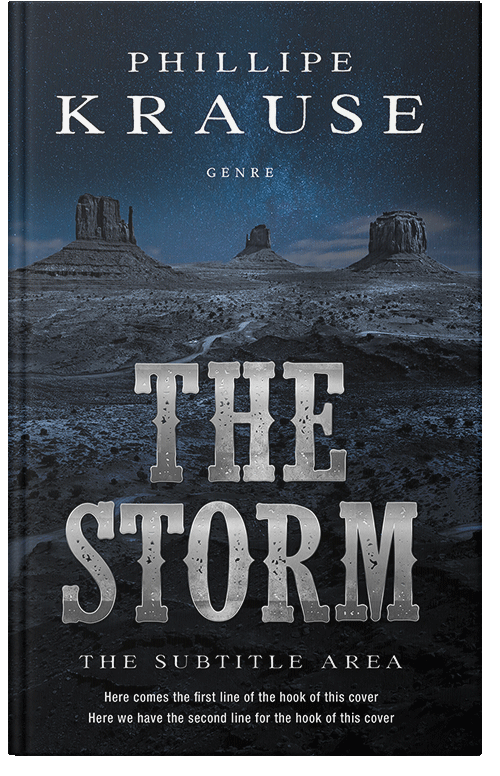 Front view of Premade Western Book Cover - Mirage