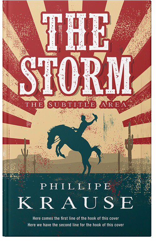 Front view of Premade Western Book Cover - Tarawera