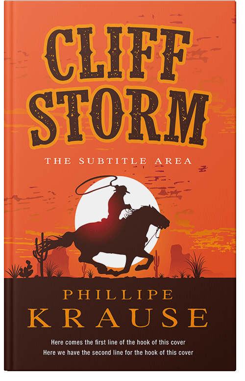 Front view of Premade Western Book Cover - Tango