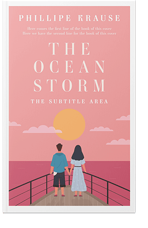 Pre Made Book Cover Sea Pink