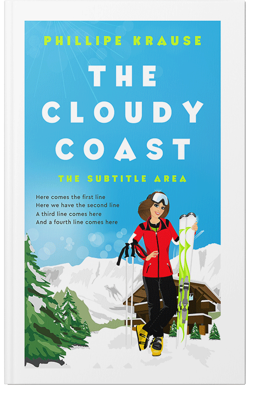 Front view of Premade Chick Lit Book Cover - Picton Blue