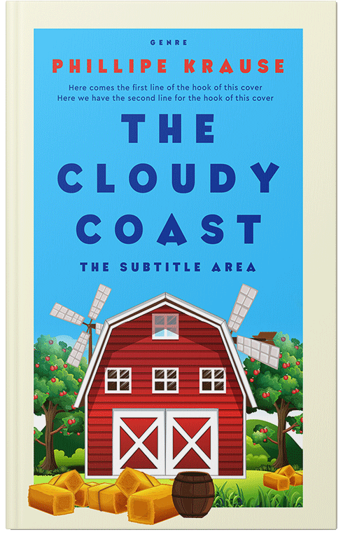 Front view of Premade Children's Book Cover - Dodger Blue