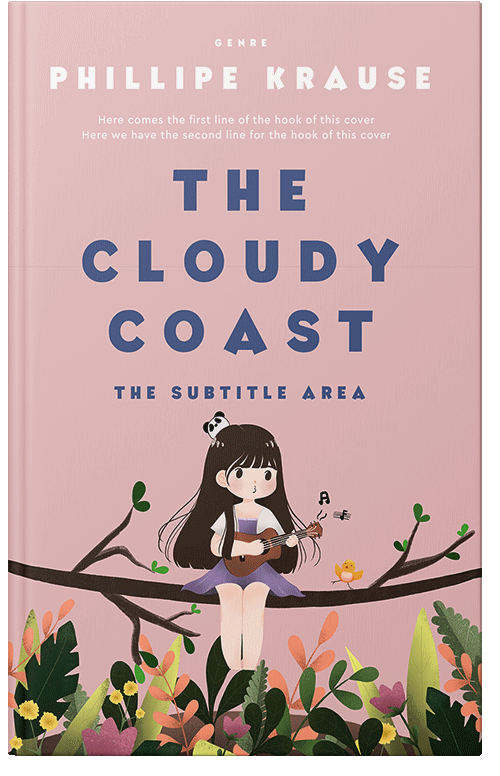 Front view of Premade Children's Book Cover - Rose Fog