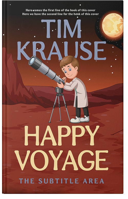 Front view of Premade Science Fiction Book Cover - Burnt Umber