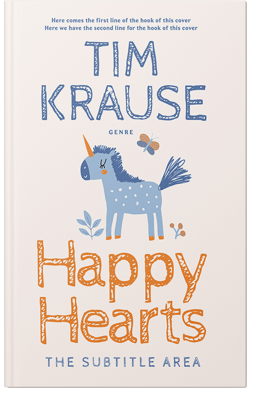 Front view of Premade Fantasy Book Cover - Soft Peach