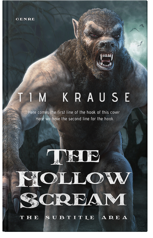 Front view of Premade Horror Book Cover - Shark