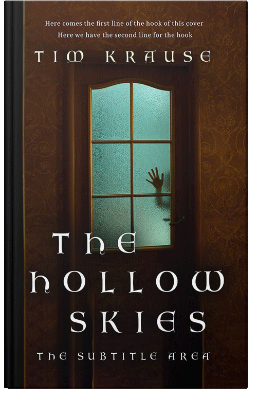 Front view of Premade Horror Book Cover - Graphite