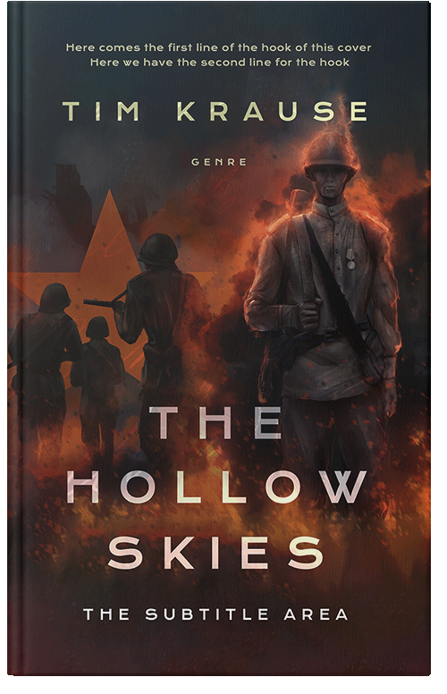 Front view of Premade Apocalyptica Book Cover - Cocoa Brown