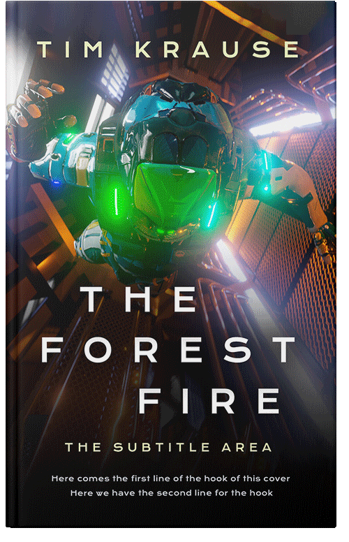 Front view of Premade Science Fiction Book Cover - Heavy Metal