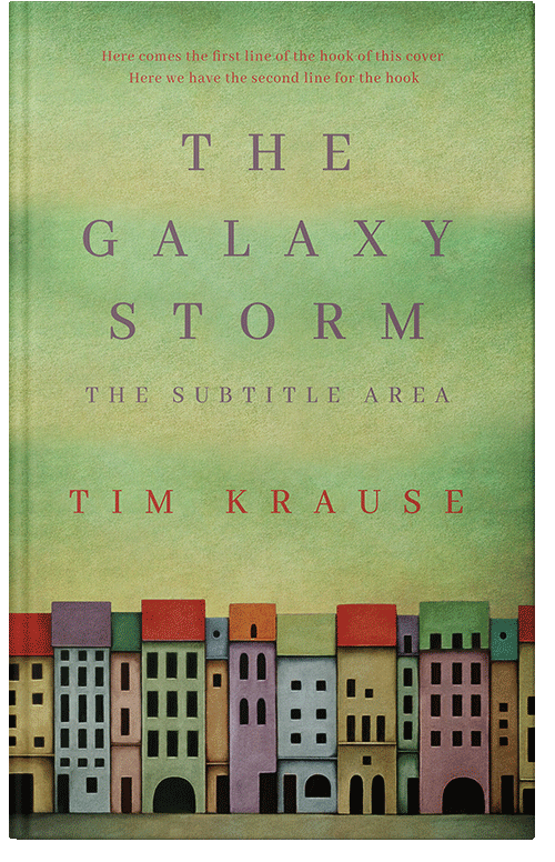 Front view of Premade Abstract Book Cover - Olivine