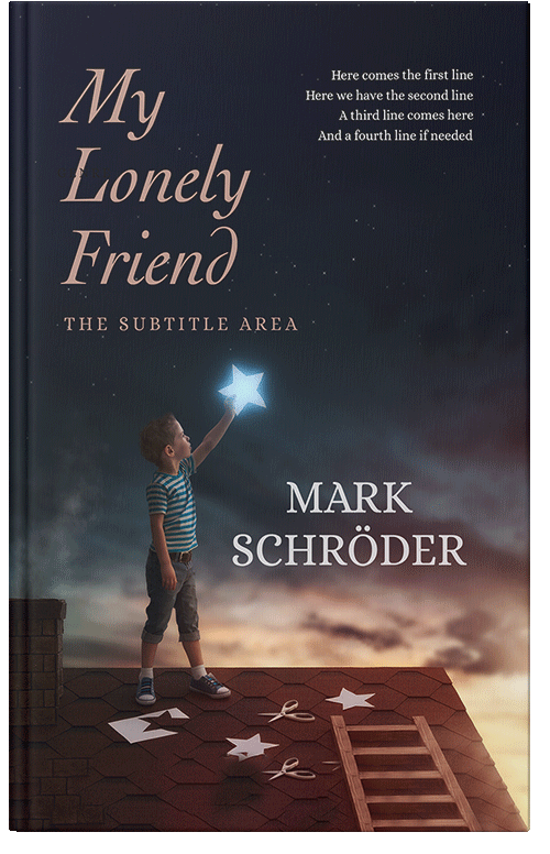 Front view of Premade Children's Book Cover - Steel Gray