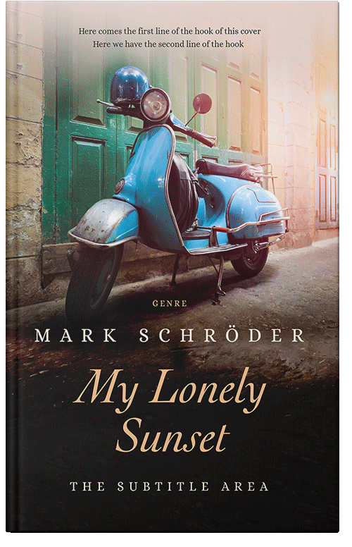 Front view of Premade Literary Fiction Book Cover - Clam Shell