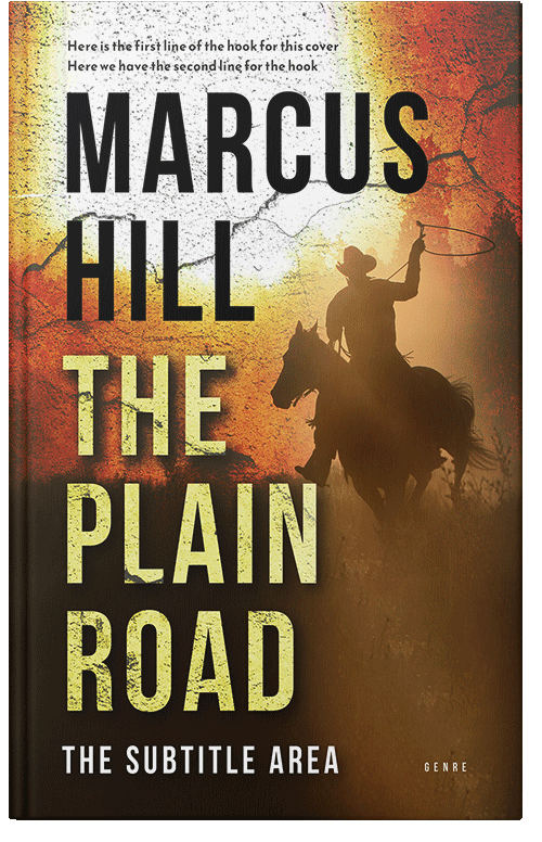 Front view of Premade Action & Adventure Book Cover - Deep Oak