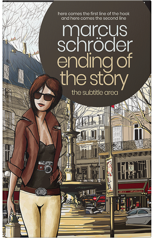 Front view of Premade Chick Lit Book Cover - Stark White