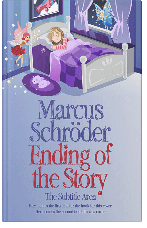 Front view of Premade Children's Book Cover - Lavender Gray