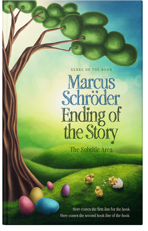 Front view of Premade Children's Book Cover - Thatch Green