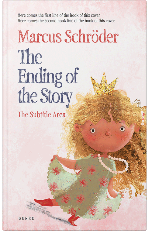 Front view of Premade Children's Book Cover - White Linen