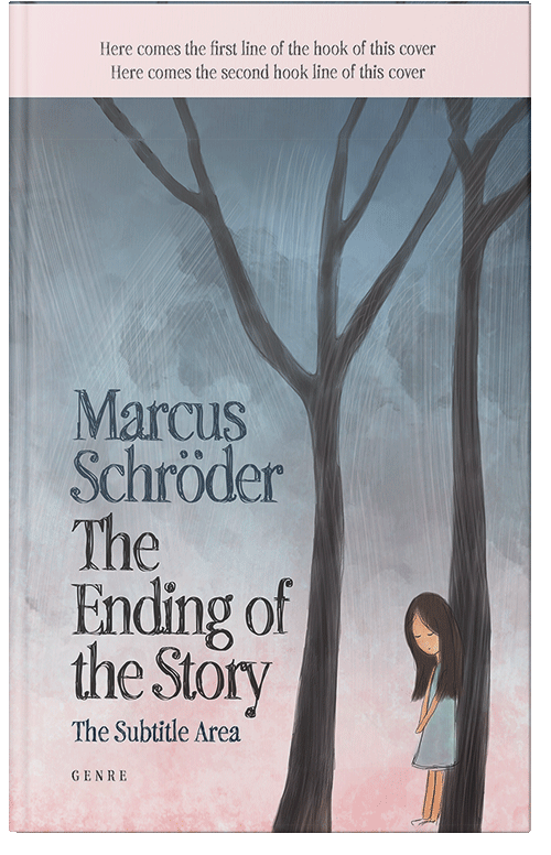 Front view of Premade Children's Book Cover - French Gray